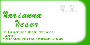 marianna weser business card